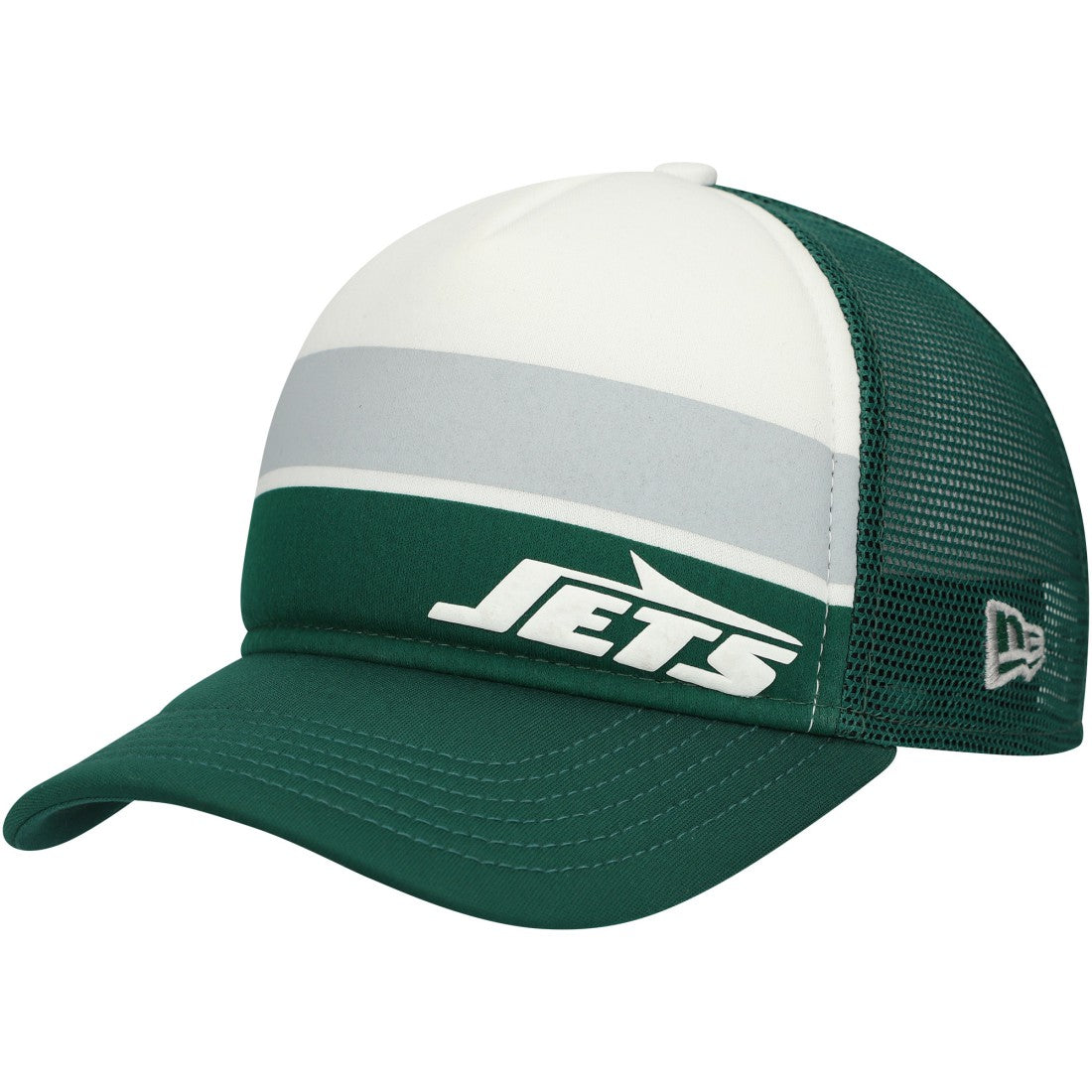 New York Jets New Era Preschool Sport Night Color Block 9FORTY A-Frame Trucker Adjustable Hat - Green - NFL