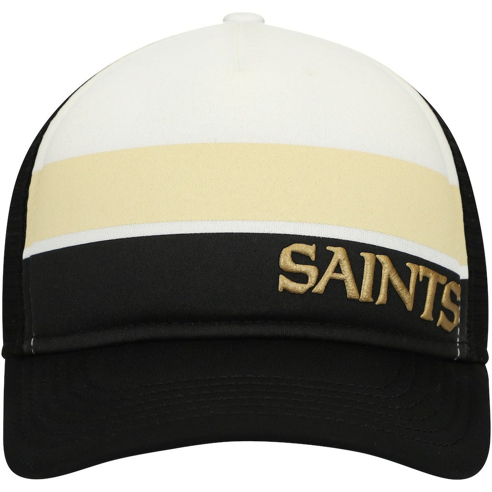 New Orleans Saints New Era Preschool Sport Night Color Block 9FORTY A-Frame Trucker Adjustable Hat - Black - NFL