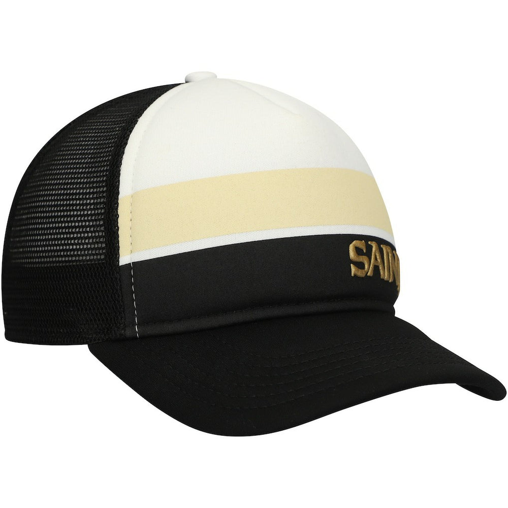 New Orleans Saints New Era Preschool Sport Night Color Block 9FORTY A-Frame Trucker Adjustable Hat - Black - NFL