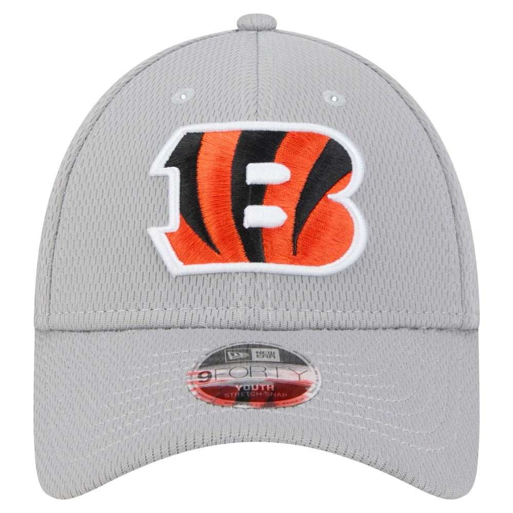 Cincinnati Bengals New Era Youth Main 9FORTY Adjustable Hat - Gray - NFL
