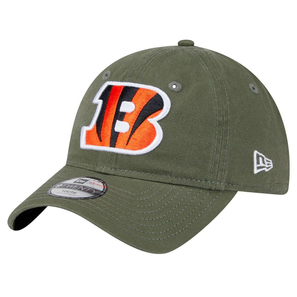 Cincinnati Bengals New Era Youth Main 9TWENTY Adjustable Hat - Olive - NFL
