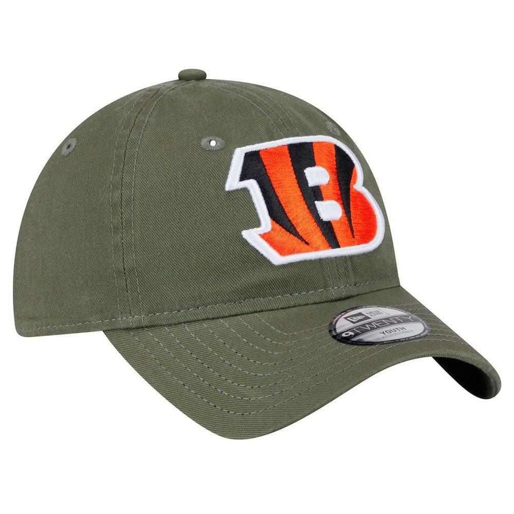 Cincinnati Bengals New Era Youth Main 9TWENTY Adjustable Hat - Olive - NFL