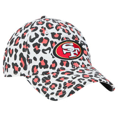 San Francisco 49ers New Era Girls Youth Active Leopard 9TWENTY Adjustable Hat - White - NFL