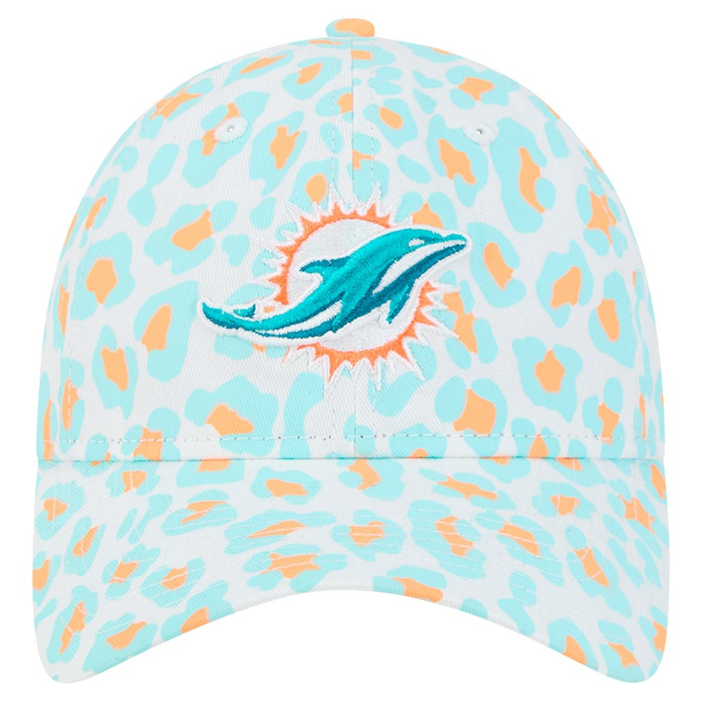 Miami Dolphins New Era Preschool Active Leopard 9TWENTY Adjustable Hat - White - NFL