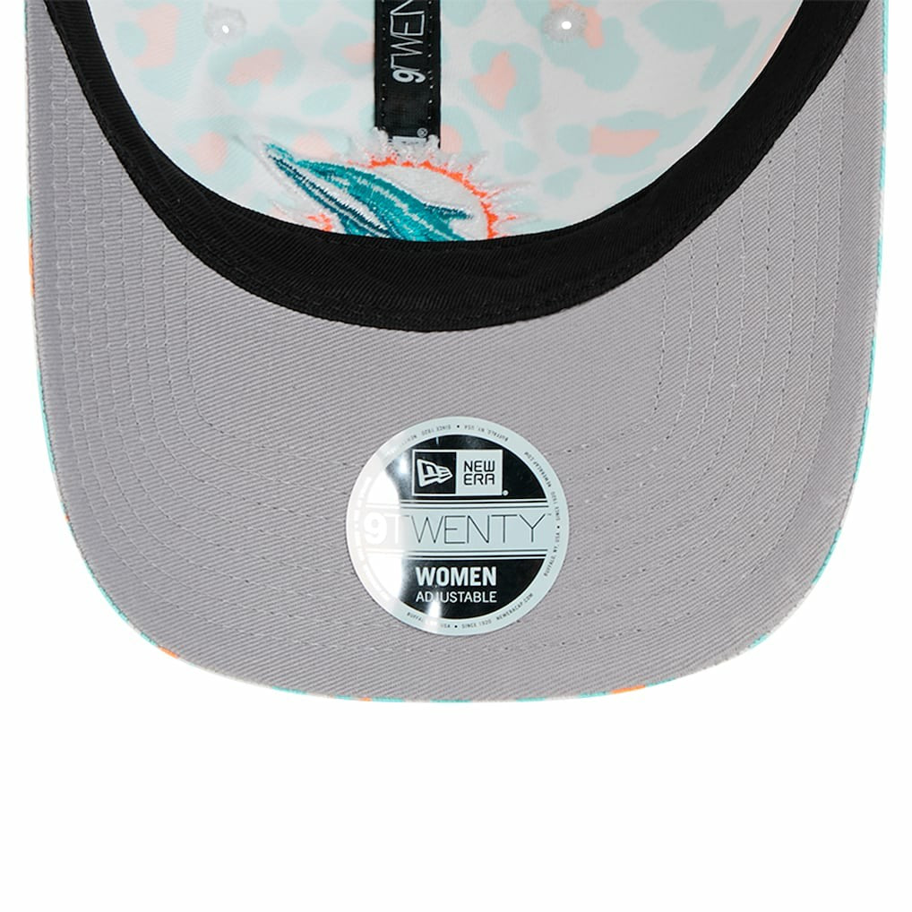 Miami Dolphins New Era Preschool Active Leopard 9TWENTY Adjustable Hat - White - NFL