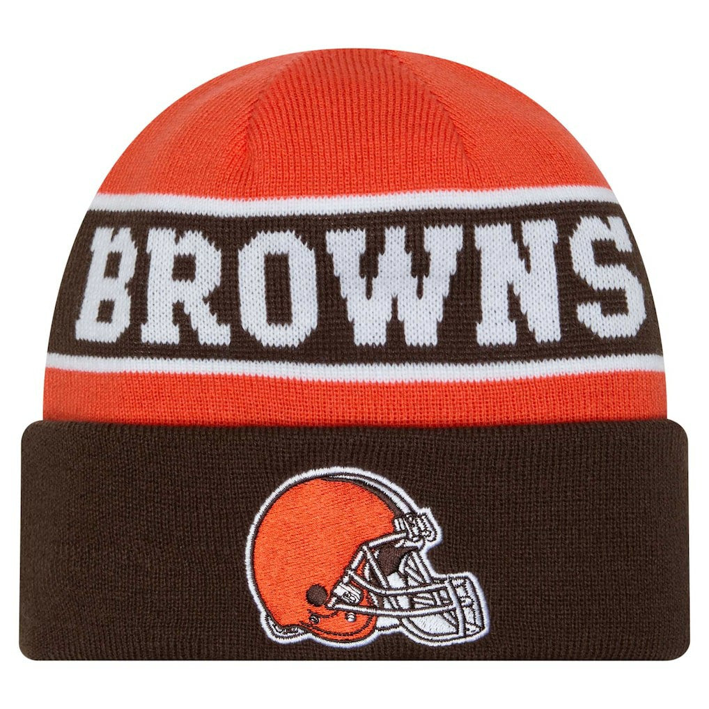 Cleveland Browns New Era Youth Active Reversible Cuffed Knit Hat - Brown - NFL