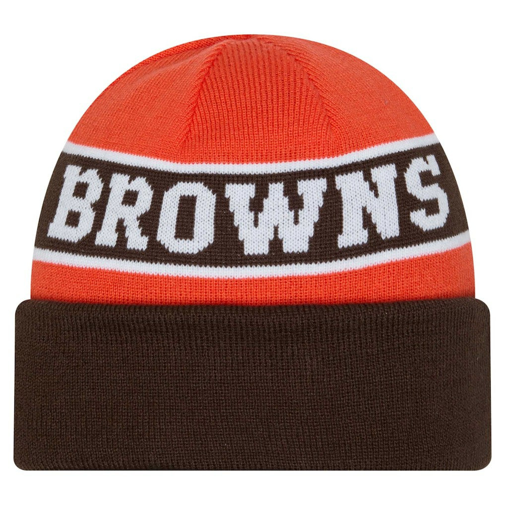 Cleveland Browns New Era Youth Active Reversible Cuffed Knit Hat - Brown - NFL