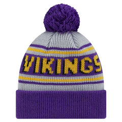 Minnesota Vikings New Era Youth Main Cuffed Knit Hat with Pom - Purple - NFL