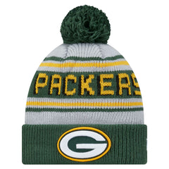 Green Bay Packers New Era Youth Main Cuffed Knit Hat with Pom - Green - NFL