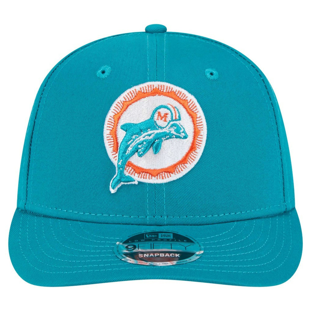 Miami Dolphins New Era Main Low Profile 9FIFTY Snapback Hat - Aqua - NFL