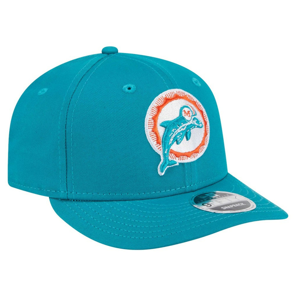 Miami Dolphins New Era Main Low Profile 9FIFTY Snapback Hat - Aqua - NFL
