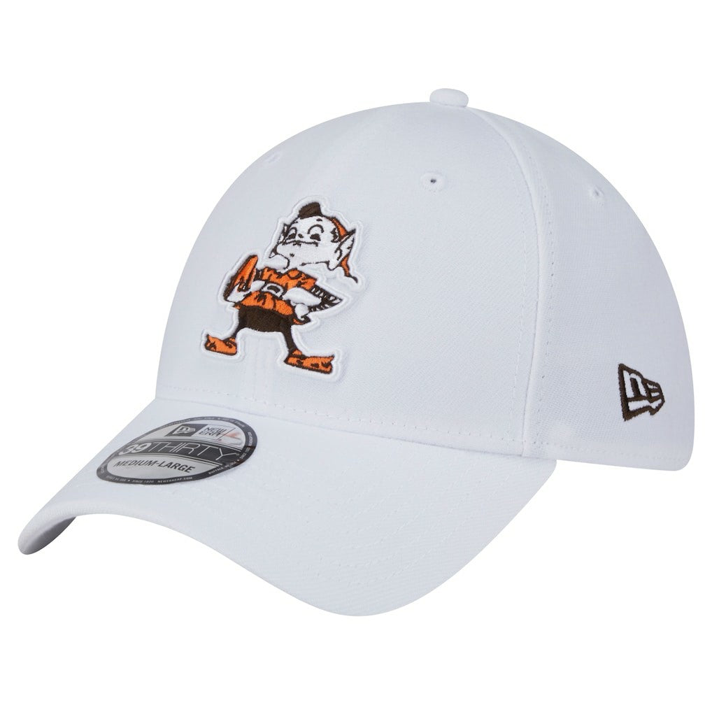 Cleveland Browns New Era Throwback 39THIRTY Flex Hat - White - NFL
