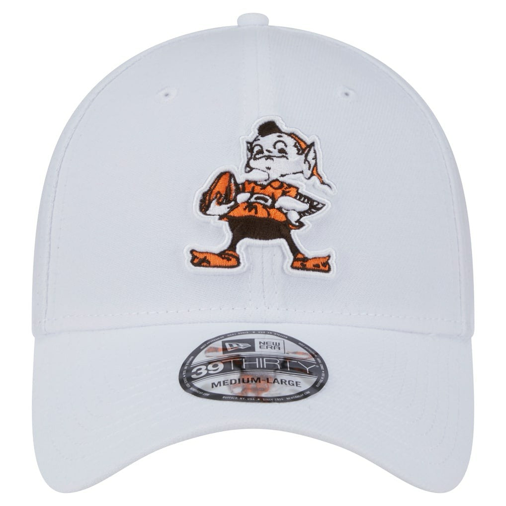 Cleveland Browns New Era Throwback 39THIRTY Flex Hat - White - NFL