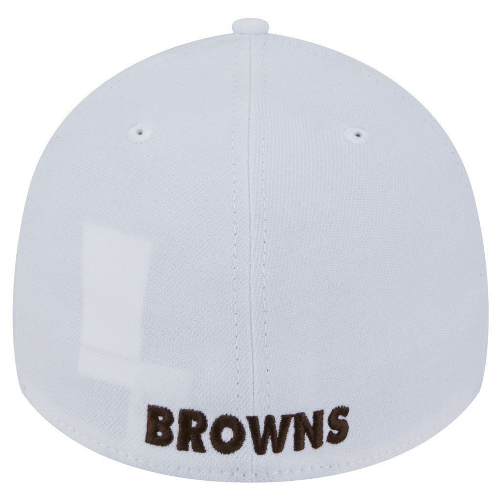 Cleveland Browns New Era Throwback 39THIRTY Flex Hat - White - NFL