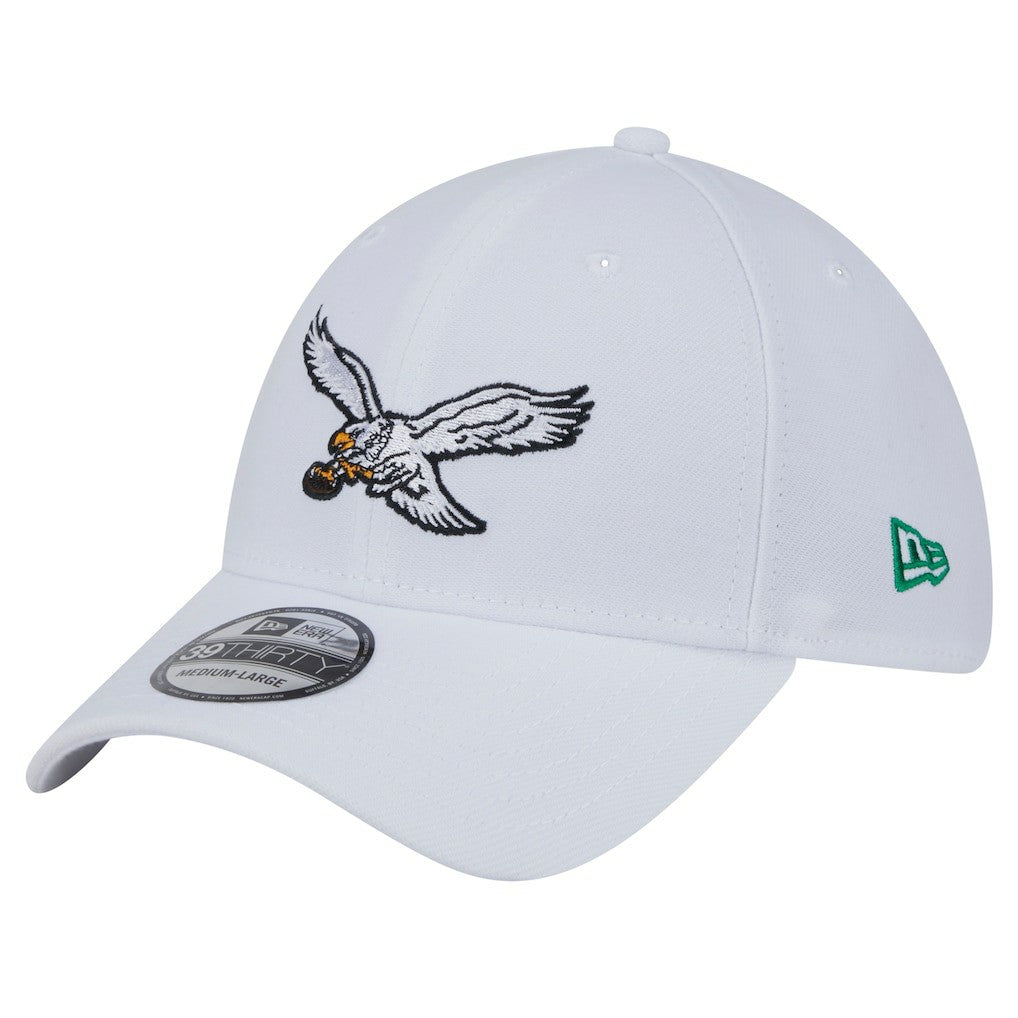 Philadelphia Eagles New Era Throwback 39THIRTY Flex Hat - White - NFL