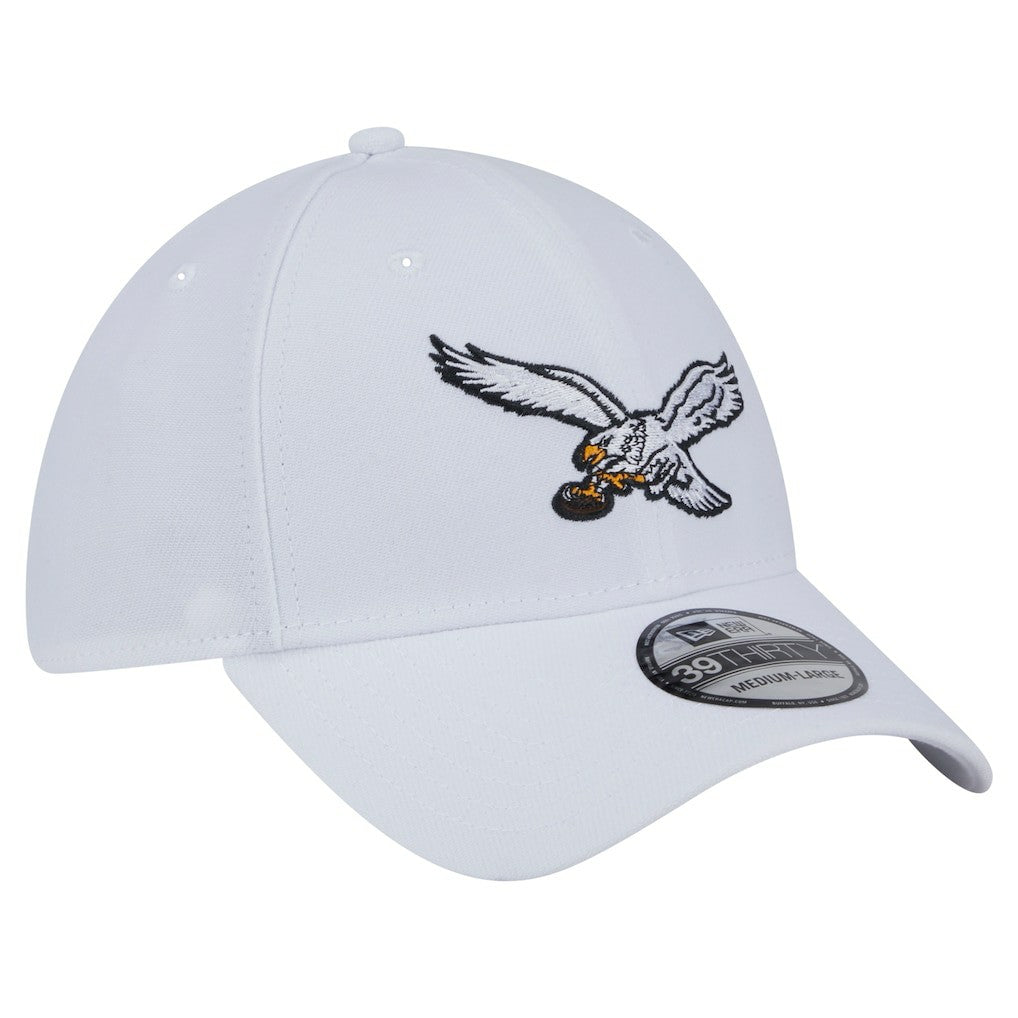Philadelphia Eagles New Era Throwback 39THIRTY Flex Hat - White - NFL