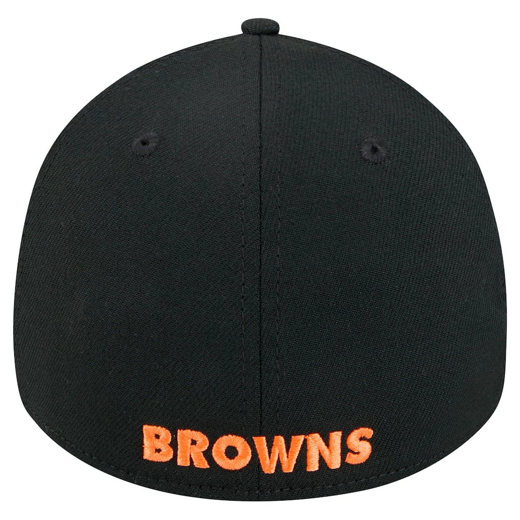 Cleveland Browns New Era Throwback Main 39THIRTY Flex Hat - Black - NFL