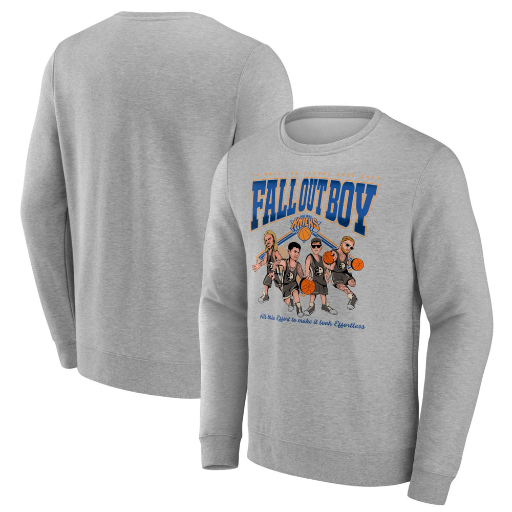 Fanatics Fall Out Boy x New York Knicks So Much For (2our) Dust Fleece Pullover Sweatshirt Gray