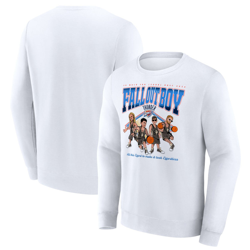 Fanatics Fall Out Boy x Oklahoma City Thunder So Much For (2our) Dust Fleece Pullover Sweatshirt White