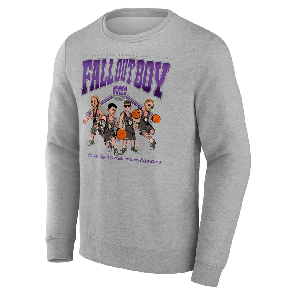 Fanatics Fall Out Boy x Sacramento Kings So Much For (2our) Dust Fleece Pullover Sweatshirt Gray