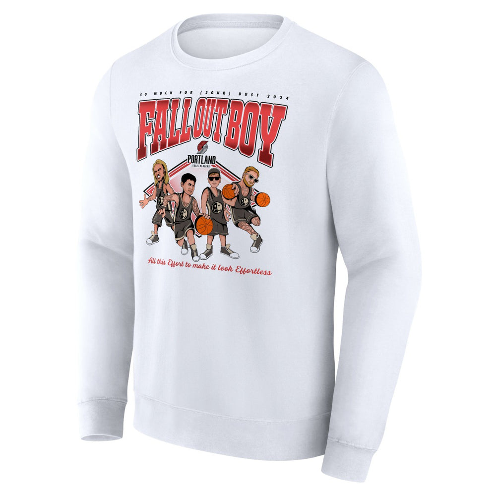 Fanatics Fall Out Boy x Portland Trail Blazers So Much For (2our) Dust Fleece Pullover Sweatshirt White