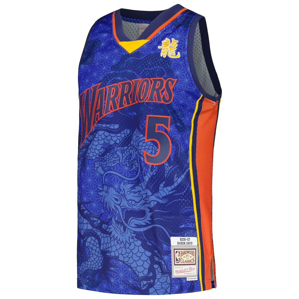 Mitchell & Ness Baron Davis Golden State Warriors 2006/07 Hardwood Classics Asian Heritage 6.0 Swingman Throwback Player Jersey Royal