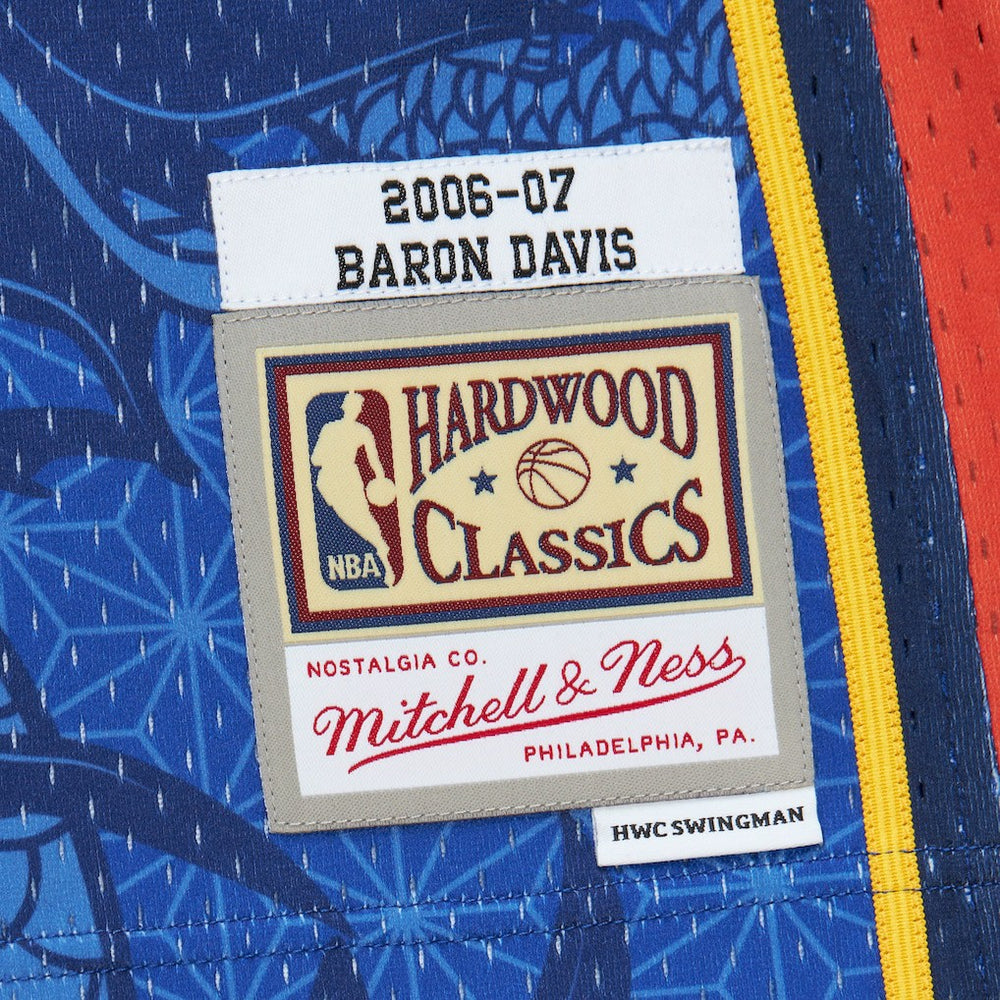 Mitchell & Ness Baron Davis Golden State Warriors 2006/07 Hardwood Classics Asian Heritage 6.0 Swingman Throwback Player Jersey Royal