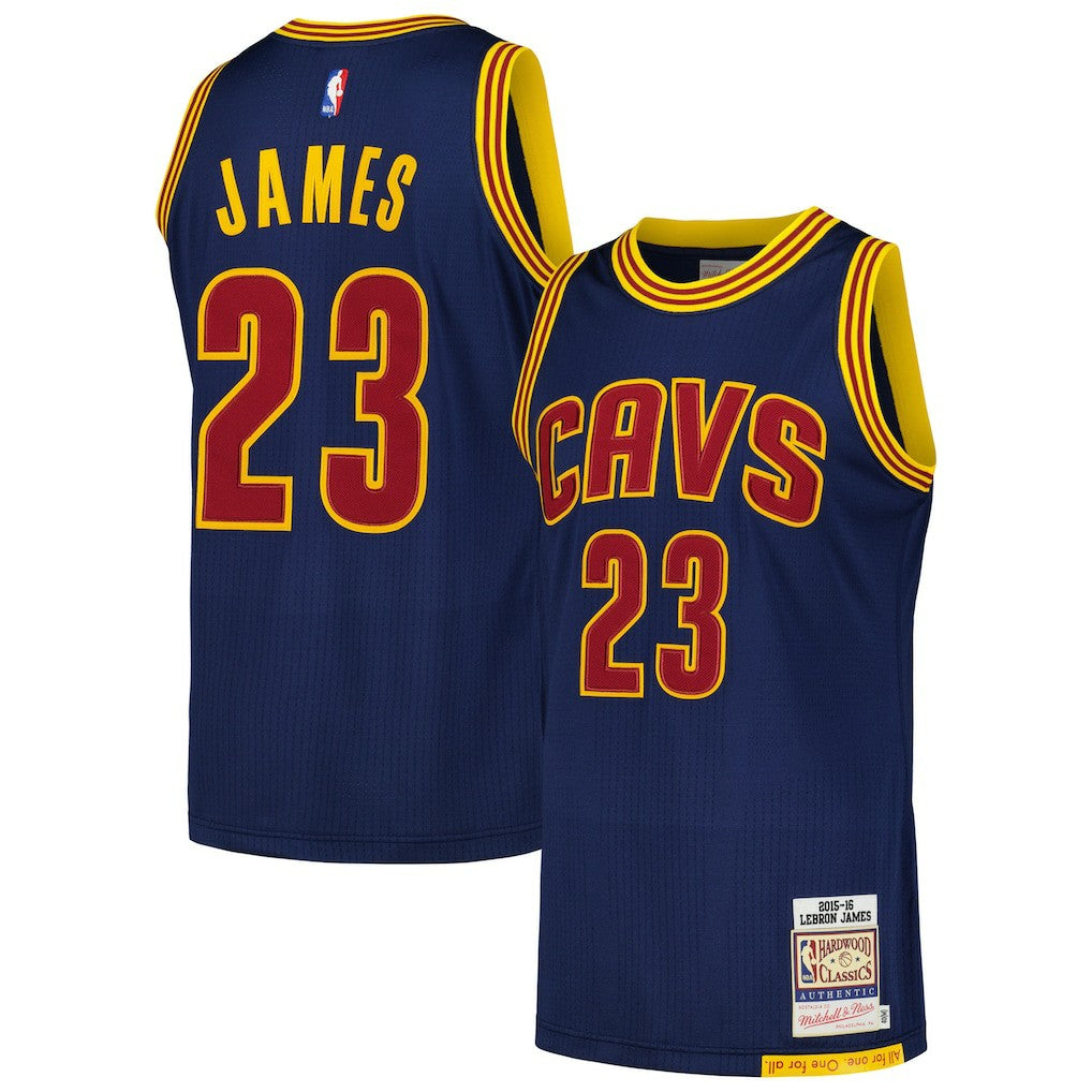 Mitchell & Ness LeBron James Cleveland Cavaliers 2015/16 Hardwood Classics Authentic Jersey Navy