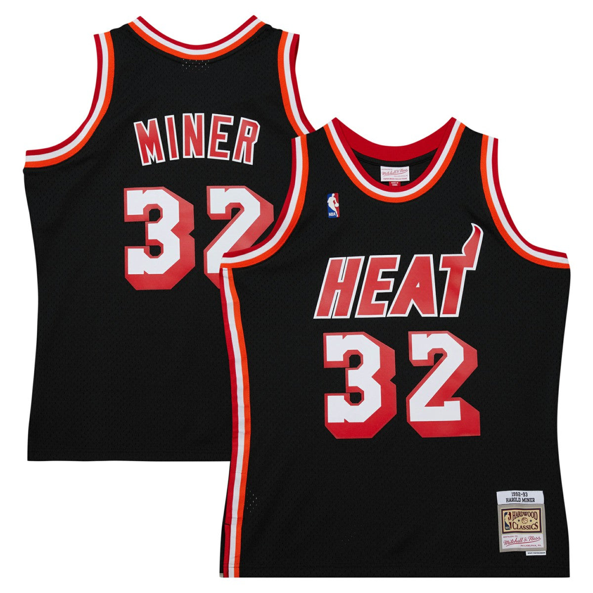 Mitchell & Ness Harold Miner Miami Heat 1992/93 Hardwood Classics Swingman Throwback Jersey Black