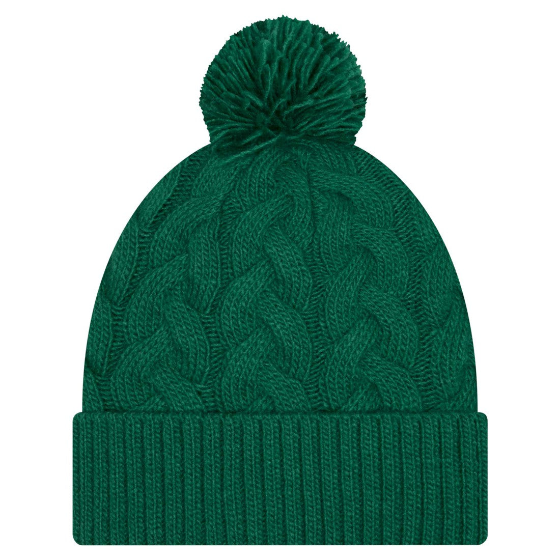 New York Jets New Era Women's Cable Cuffed Knit Hat with Pom - Green - NFL
