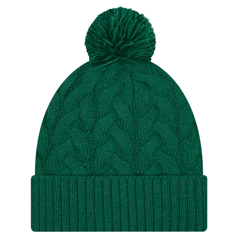 New York Jets New Era Women's Cable Cuffed Knit Hat with Pom - Green - NFL