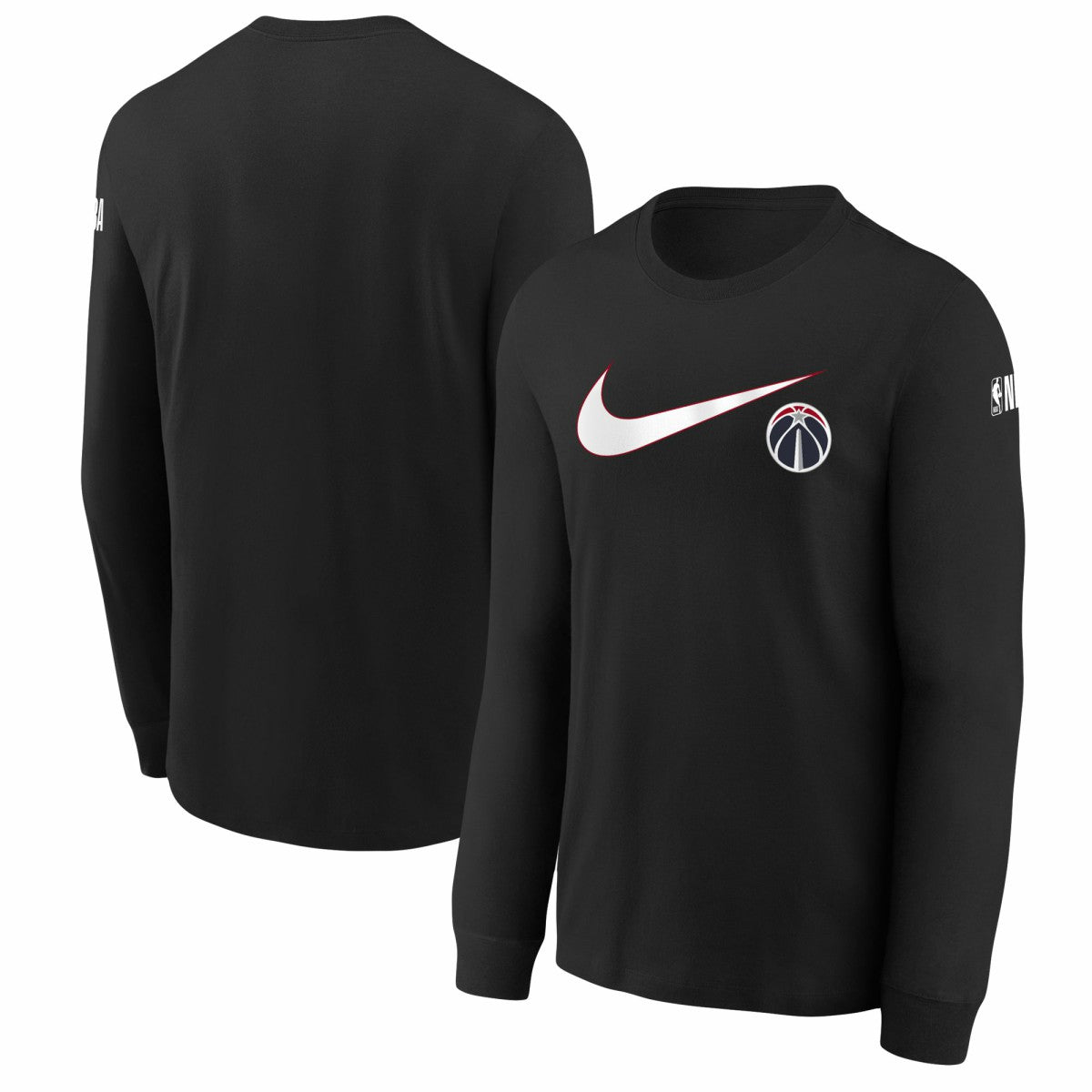 Nike Washington Wizards Youth Swoosh Long Sleeve T-Shirt Black