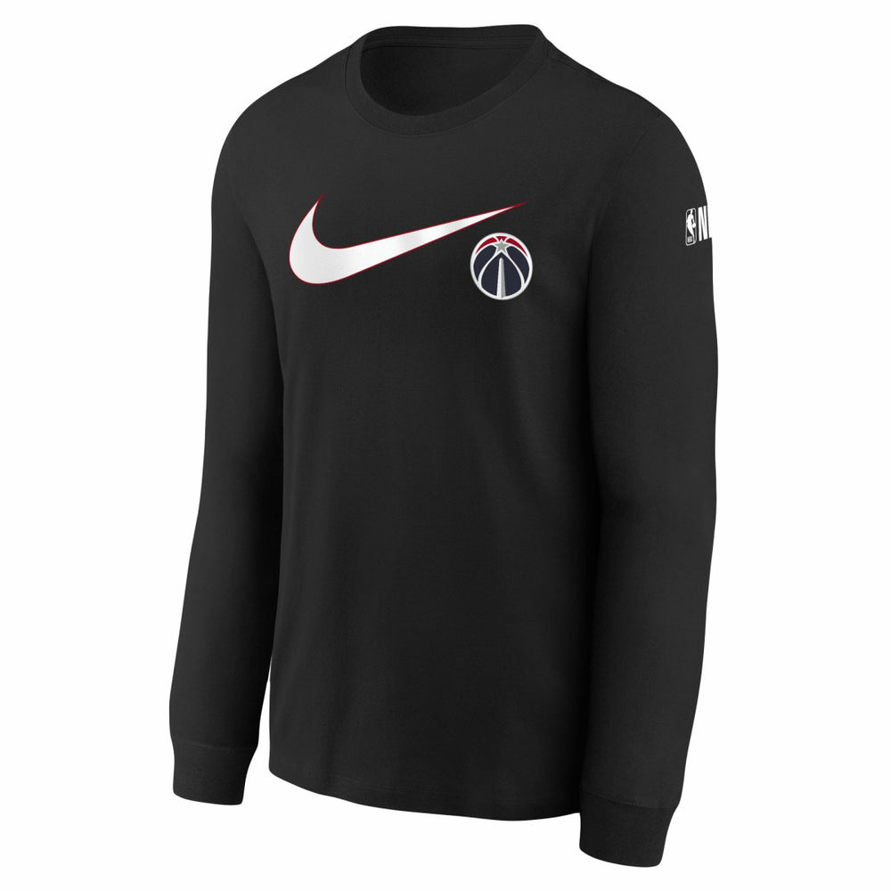 Nike Washington Wizards Youth Swoosh Long Sleeve T-Shirt Black