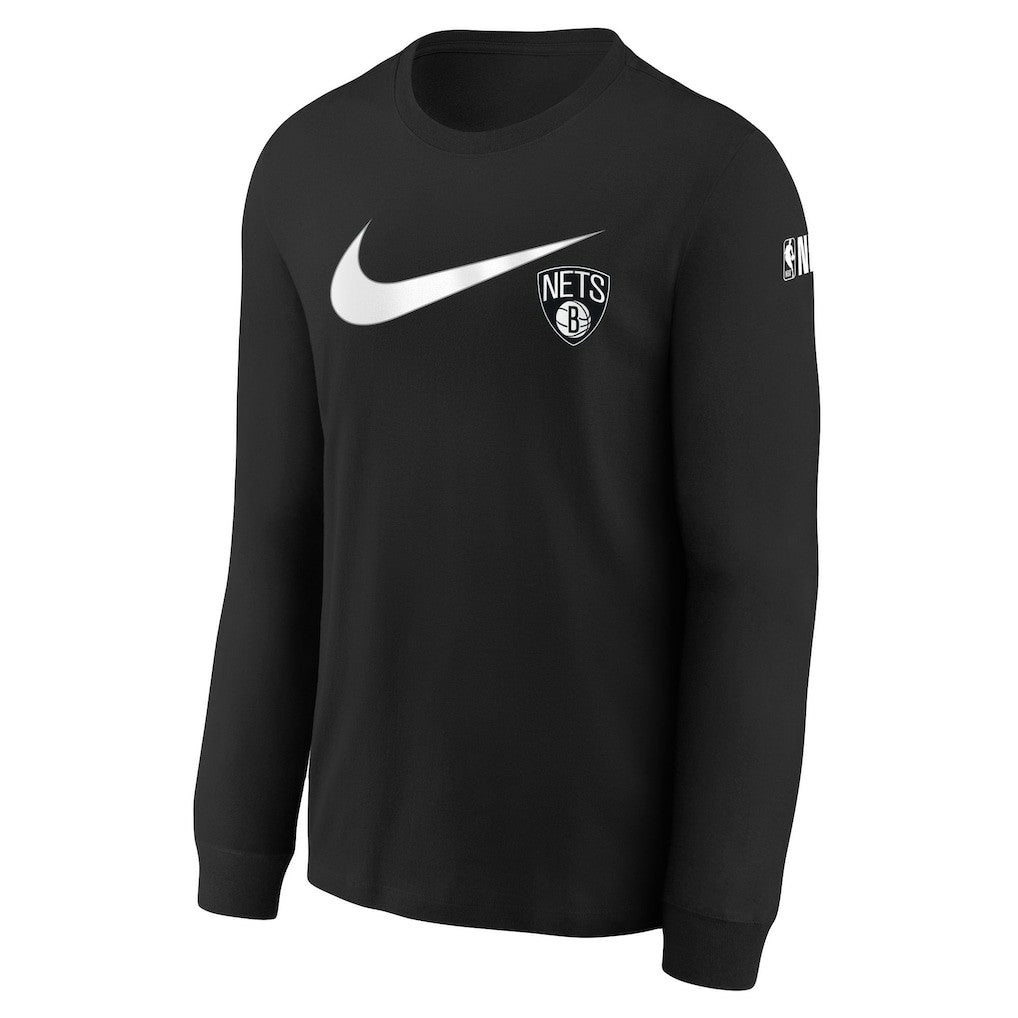 Nike Brooklyn Nets Youth Swoosh Long Sleeve T-Shirt Black