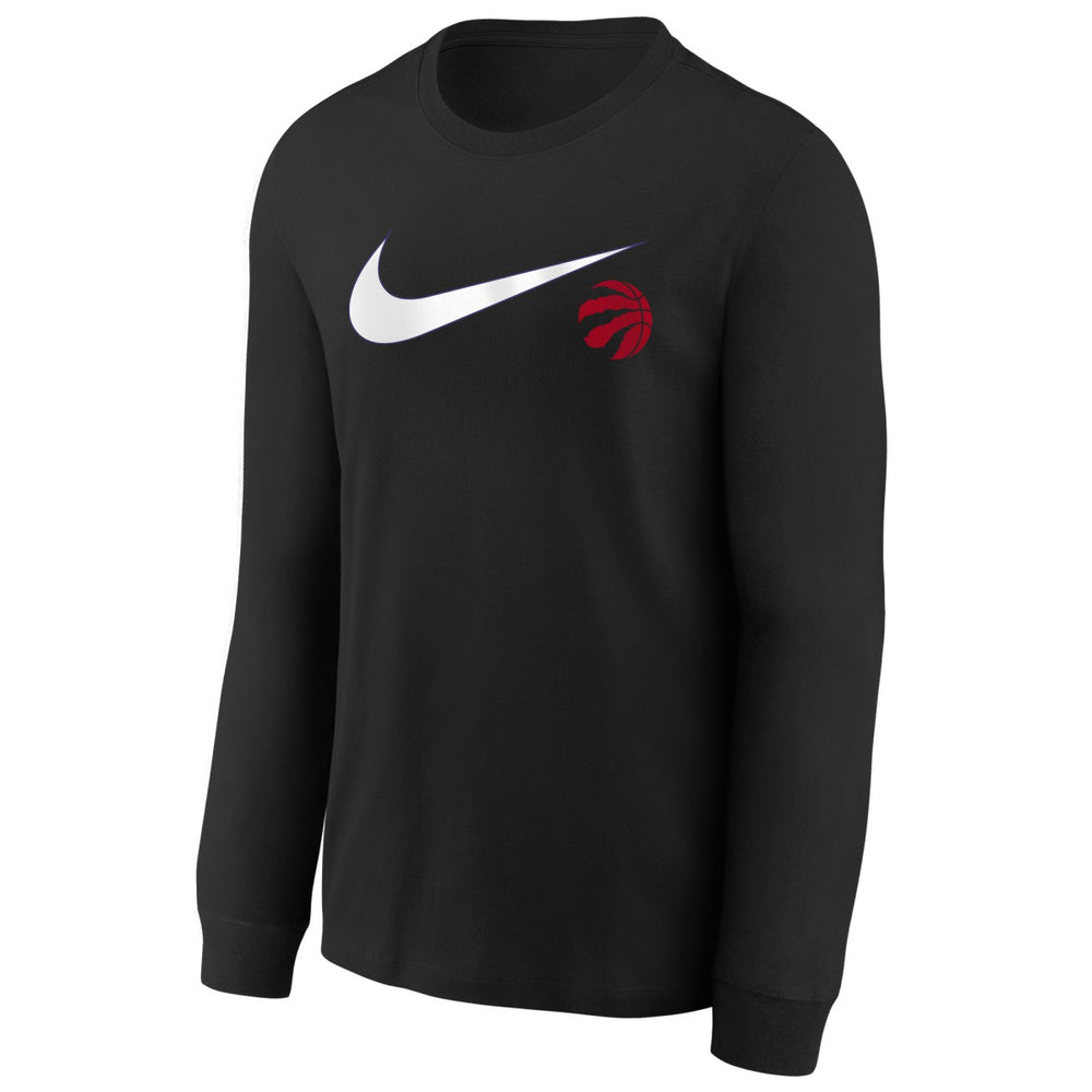 Nike Toronto Raptors Youth Swoosh Long Sleeve T-Shirt Black