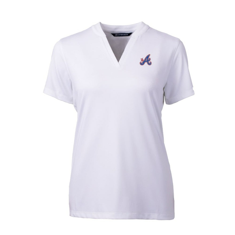 Atlanta Braves Cutter & Buck Women's City Connect DryTec Forge Stretch V-Neck Blade Top Near Me
