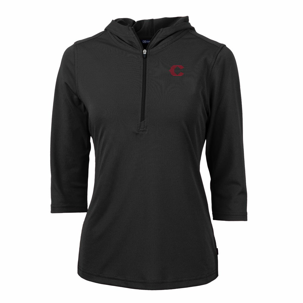 Cincinnati Reds Cutter & Buck Women's City Connect Virtue Eco Pique Half-Zip 3/4 Sleeve Pullover Hoodie Near Me