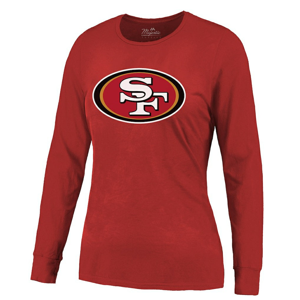 Brock Purdy San Francisco 49ers Majestic Threads Women's Player Name & Number Long Sleeve T-Shirt - Scarlet - NFL