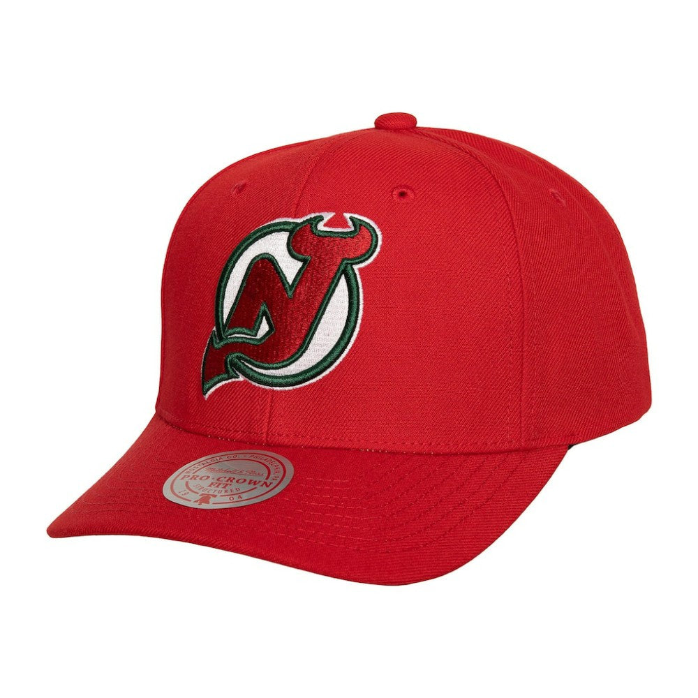 New Jersey Devils Mitchell & Ness Team Ground Pro Adjustable Hat - Red | NHL near me