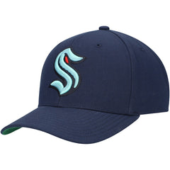 Seattle Kraken Mitchell & Ness Team Ground Pro Adjustable Hat - Deep Sea Blue | NHL Clearance