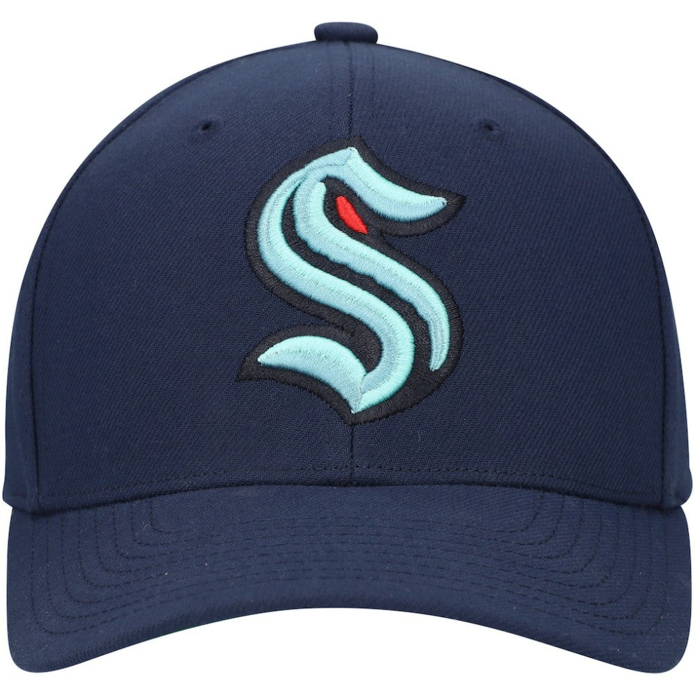 Seattle Kraken Mitchell & Ness Team Ground Pro Adjustable Hat - Deep Sea Blue | NHL Clearance