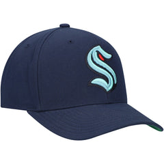 Seattle Kraken Mitchell & Ness Team Ground Pro Adjustable Hat - Deep Sea Blue | NHL Clearance