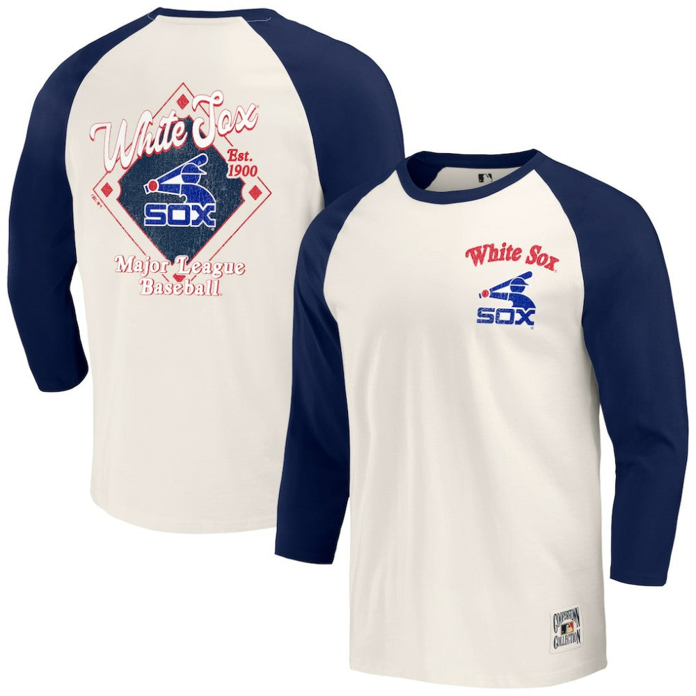 Chicago White Sox Darius Rucker Collection by Fanatics Cooperstown Collection Raglan 3/4-Sleeve T-Shirt Discount