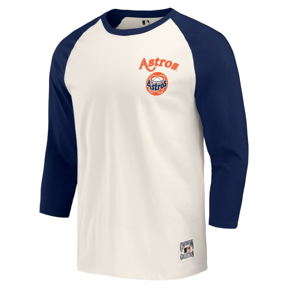 Houston Astros Darius Rucker Collection by Fanatics Cooperstown Collection Raglan 3/4-Sleeve T-Shirt Near Me