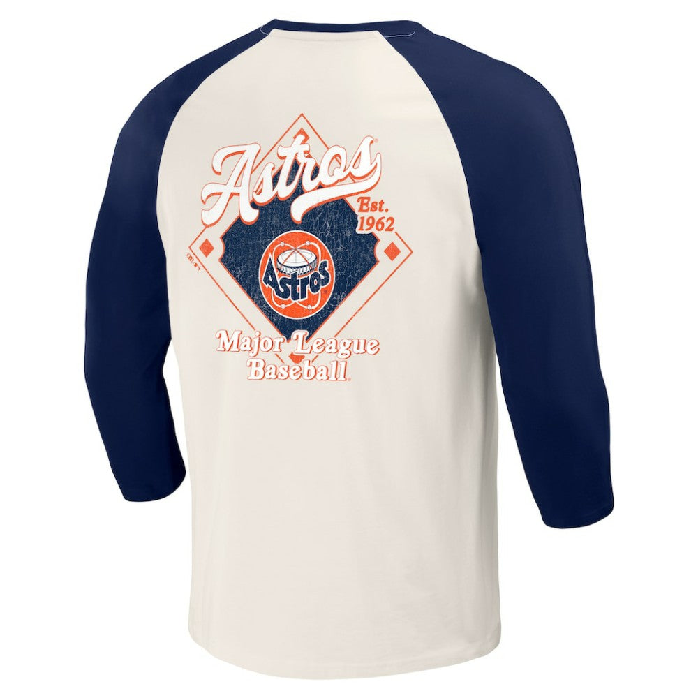 Houston Astros Darius Rucker Collection by Fanatics Cooperstown Collection Raglan 3/4-Sleeve T-Shirt Near Me