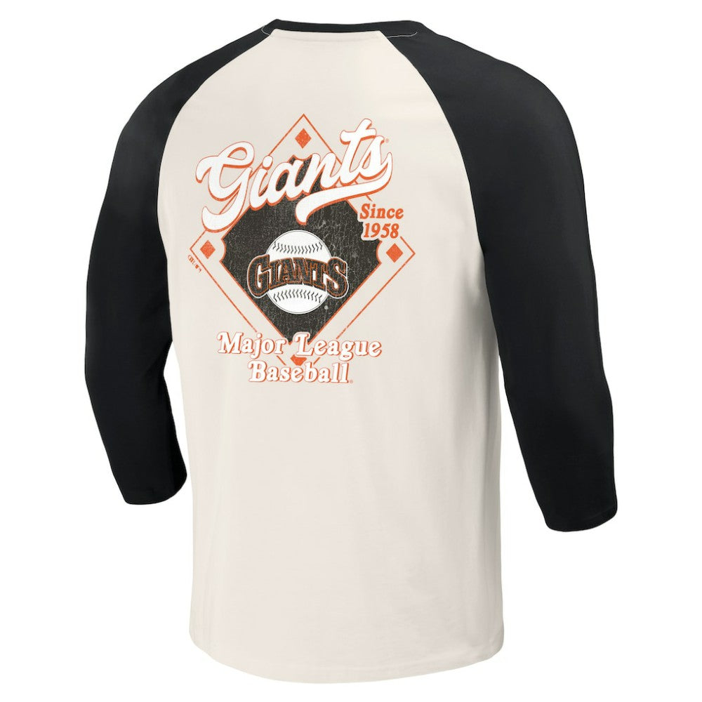 San Francisco Giants Darius Rucker Collection by Fanatics Cooperstown Collection Raglan 3/4-Sleeve T-Shirt Outlet