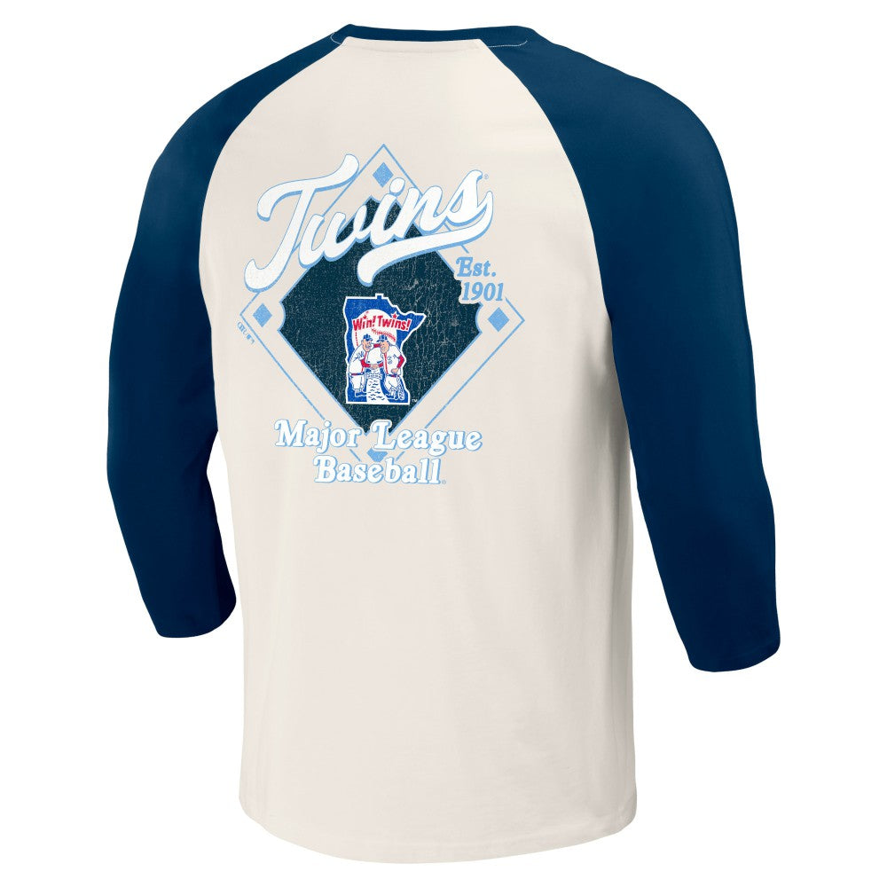 Minnesota Twins Darius Rucker Collection by Fanatics Cooperstown Collection Raglan 3/4-Sleeve T-Shirt for sale