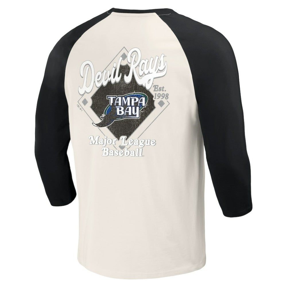 Tampa Bay Rays Darius Rucker Collection by Fanatics Cooperstown Collection Raglan 3/4-Sleeve T-Shirt Outlet