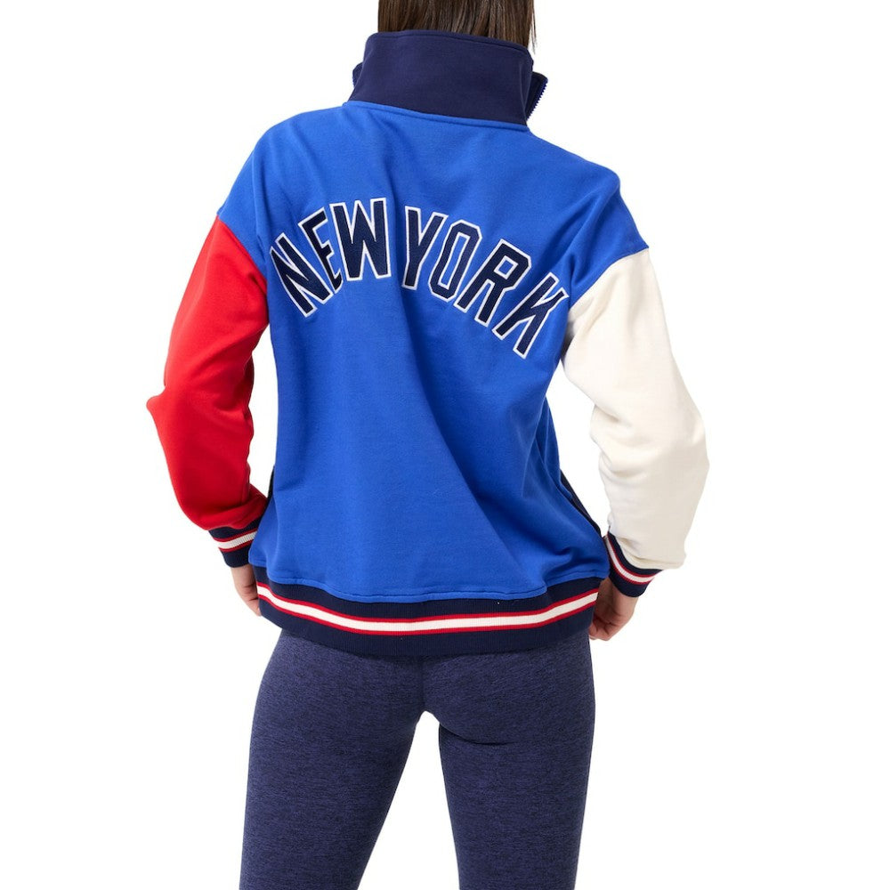 New York Yankees Terez Women's Classic Colorblock Quarter-Zip Sweatshirt Near Me