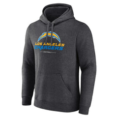 Los Angeles Chargers Team Lockup Pullover Hoodie - Charcoal - NFL